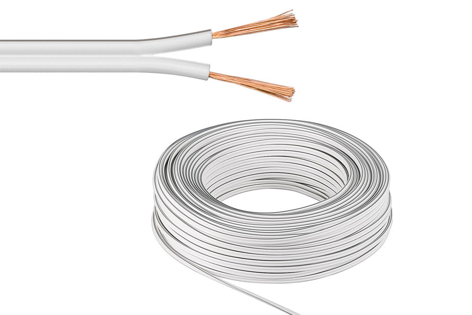 Speaker wire white 1 meter