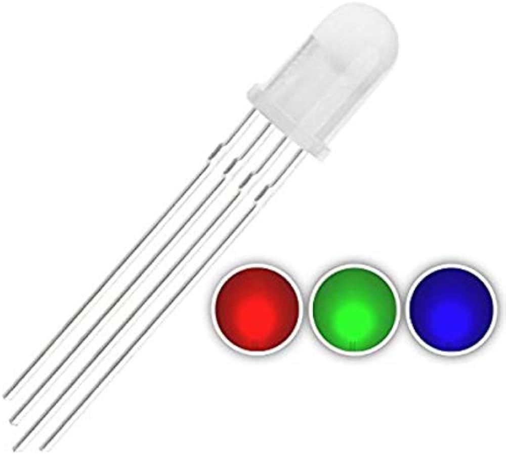 5MM RGB LED ROUND COMMON CATHODE DIFFUSED